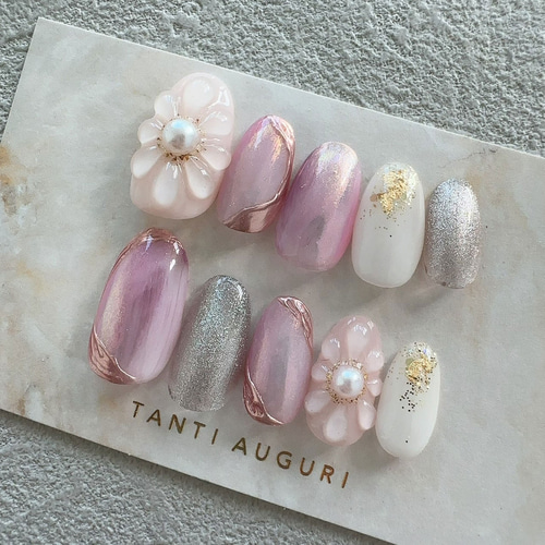 ネイルチップ 成人式 ニュアンス 紫 ピンク キラキラ 派手 オーダーネイル ピンクよりの紫 ネイルチップ パープル 大人 上品 成人式 入学式 卒業