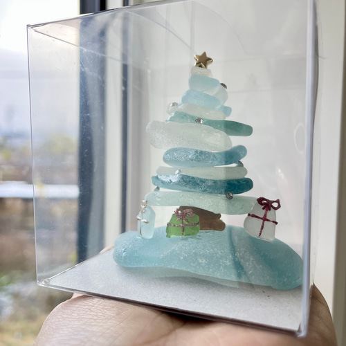 シーグラスのクリスマスツリー