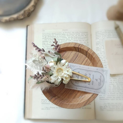 リメイクデニムと本革で作って ヘアアクセサリーセット B