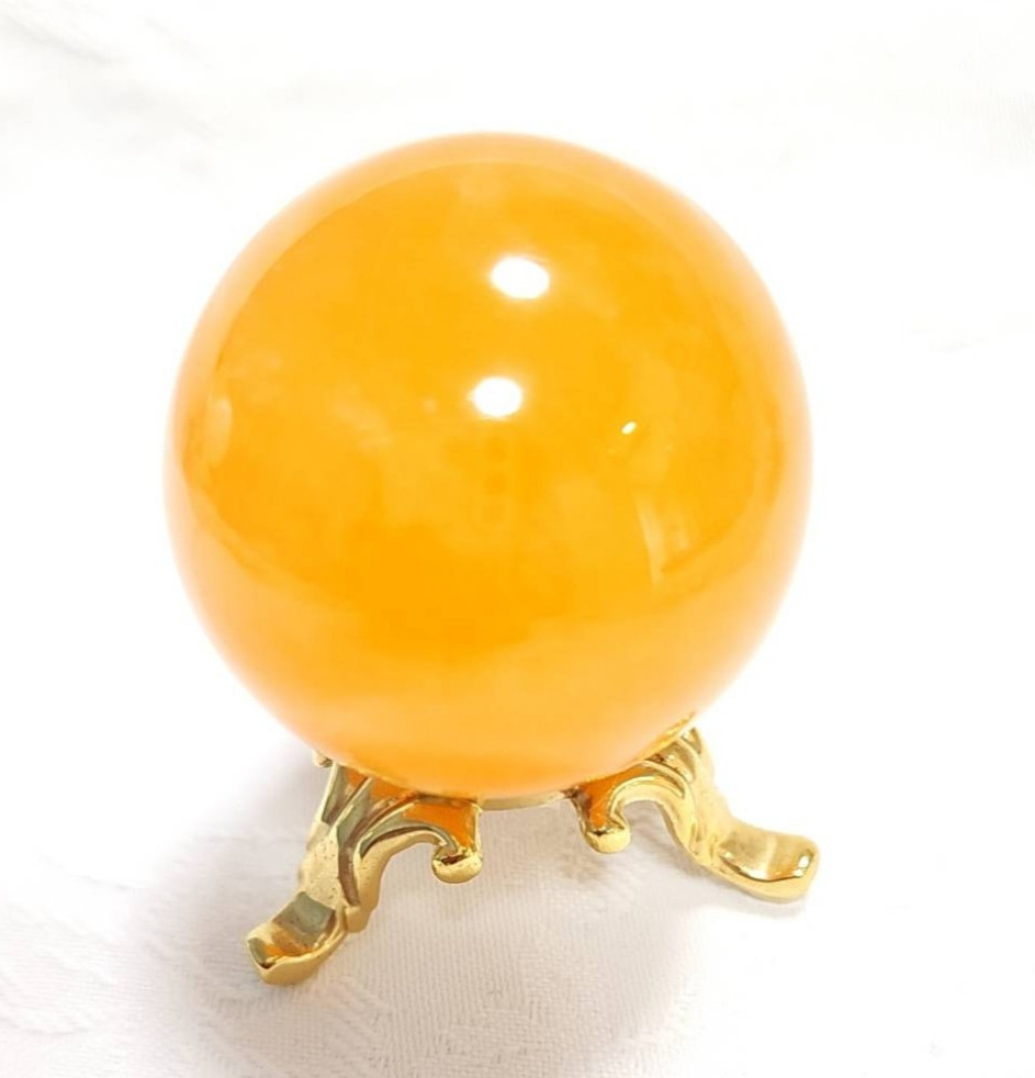 オレンジカルサイト◇《限定一点もの》◇ヒーリングストーン◇スフィア◇丸玉◇天然石◇
