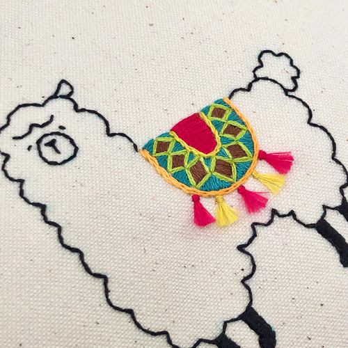 フランスアンティーク♡シルク地の物忘草刺繍小物入れポーチ　オモニエール 手刺繍＊帆布のファスナーポーチ（アルパカ）旅先の色2025