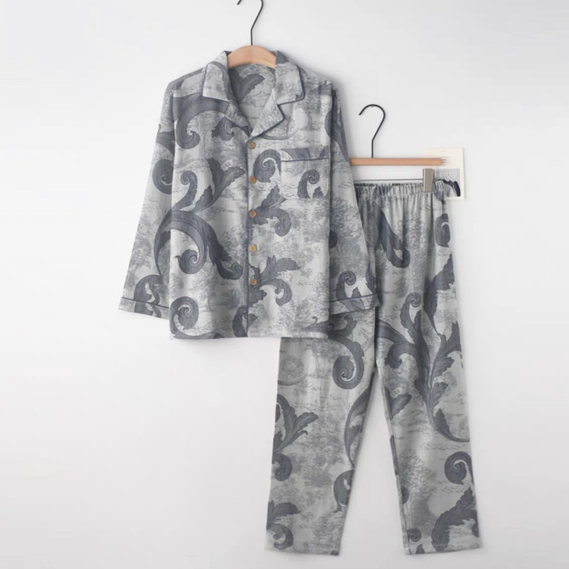 パジャマ・ルームウェア・コットン100%・春秋・メンズ