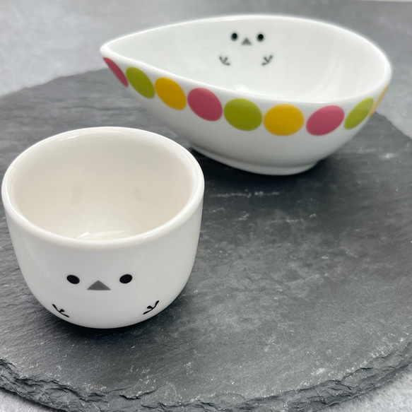 ギフトに】シマエナガ 晩酌セット お猪口 小鉢 おちょこ・ぐい呑み 