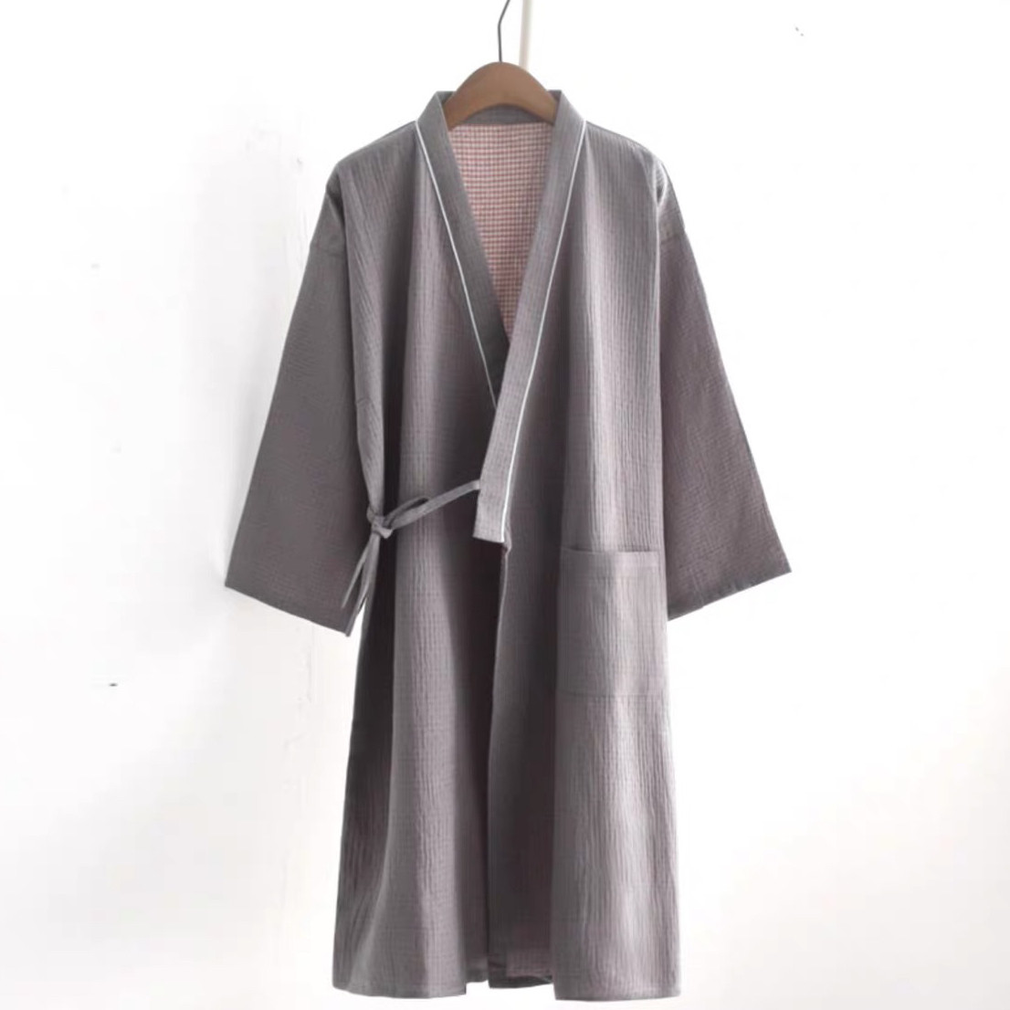 ナイトガウン・パジャマ・ルームウェア・コットン100%・春秋・メンズ