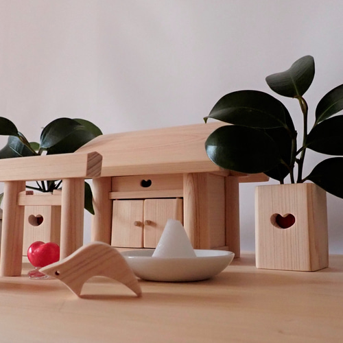国産檜の榊立てミニ 受注製作品 その他インテリア雑貨 Love.K
