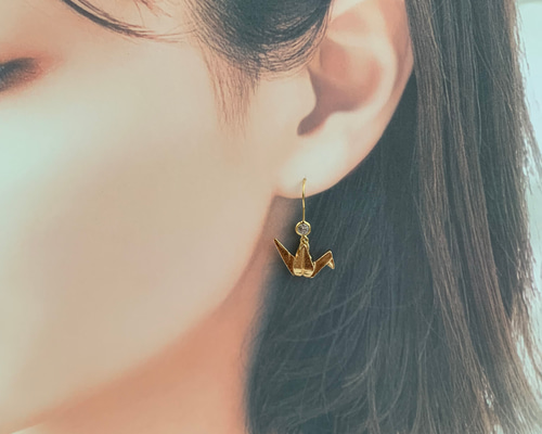 ちゃちゃ２９点～全24柄～和柄の折り鶴ピアス・イヤリング♪ハンドメイド 全24柄～和柄の折り鶴ピアス・イヤリング♪ハンドメイド 折り紙