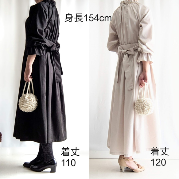 選べるサイズと丈、簡単お手入れ　細見えフォーマルワンピース（青藤色）卒園・卒業・入園・入学・披露宴 17枚目の画像