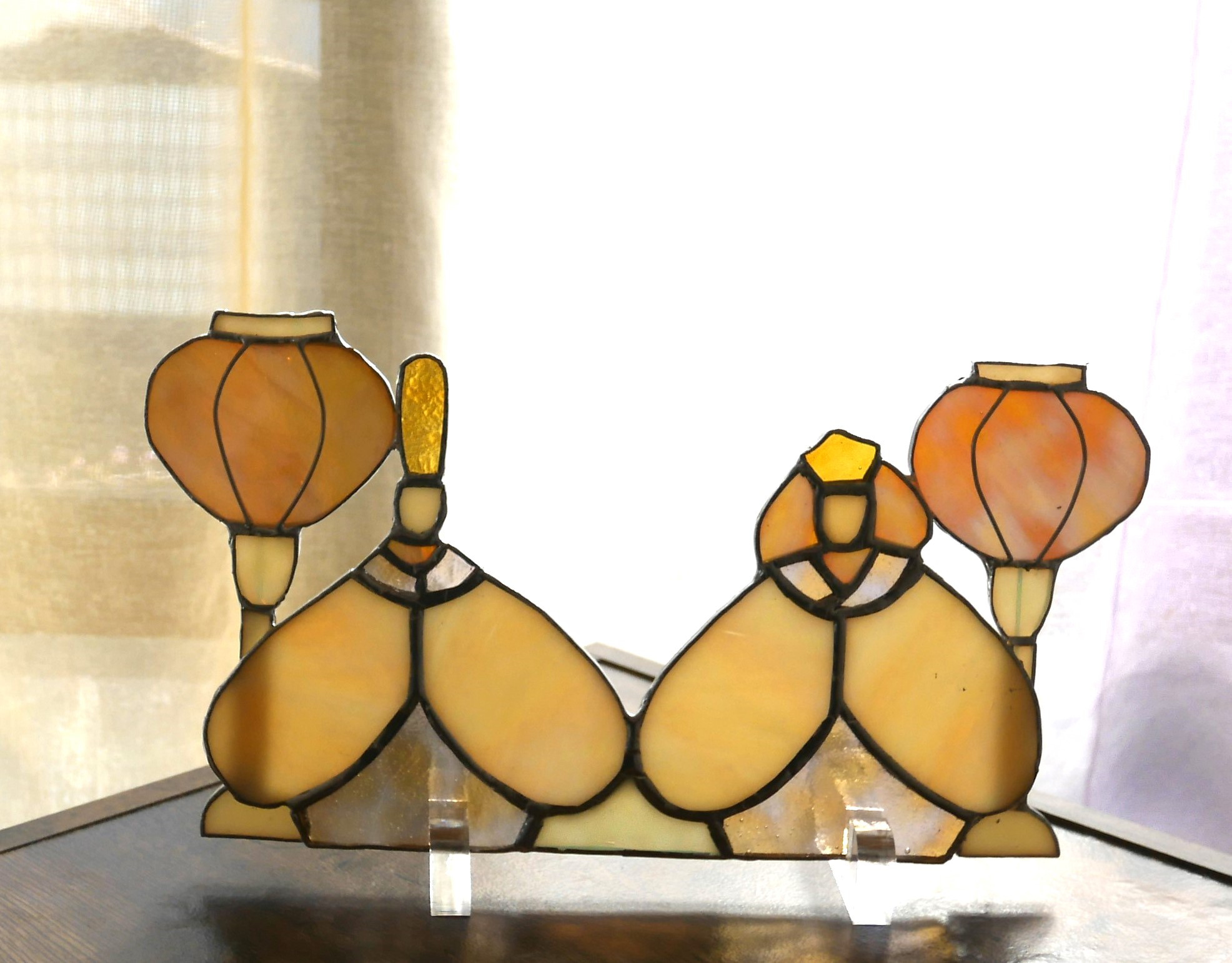 ✴︎:.｡.Creema限定作品♪　　大人シックなステンドグラスのお雛様