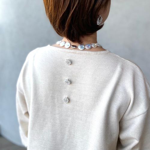 小柄S□春まで活躍♡ゆったり着痩せ♡360度大人お可愛いレース