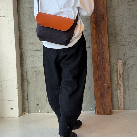-maruyu- linencanvas×leather　小さめver. 8枚目の画像