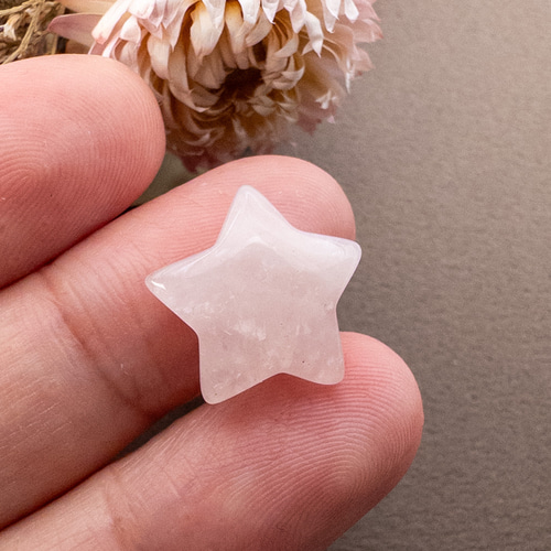美しさの秘薬 お星さま ローズクォーツ タンブル スター お守り石