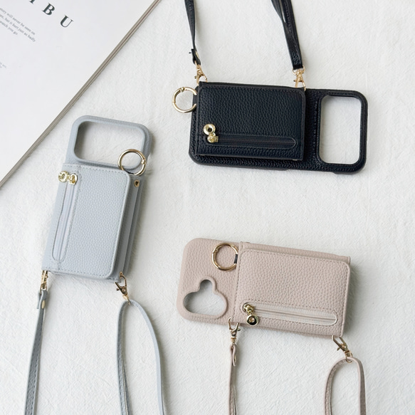 小銭入れ スマホショルダー カード収納 リング iPhone 17/16/15 ケース
