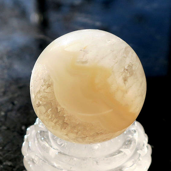 アゲート（瑪瑙）スフィア　まる玉　34mm 　コレクション｜天然石置物 9,000円