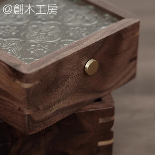 木製 小物ケース 小物入れ ジュエリー収納 コンパクトサイズ 花柄