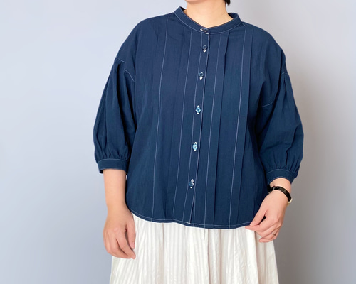 mare ブラウス　ネイビー trim_ofkss_itema6b31bee15f311f