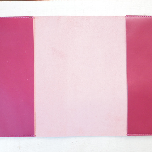 本革A5ぶ厚くてOK ボルドークレール色 手縫い手帳カバー ブック