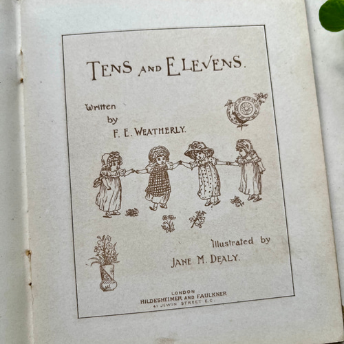 英国で出会った♪ アンティーク 古書 1890年版 詩集絵本 「TENS