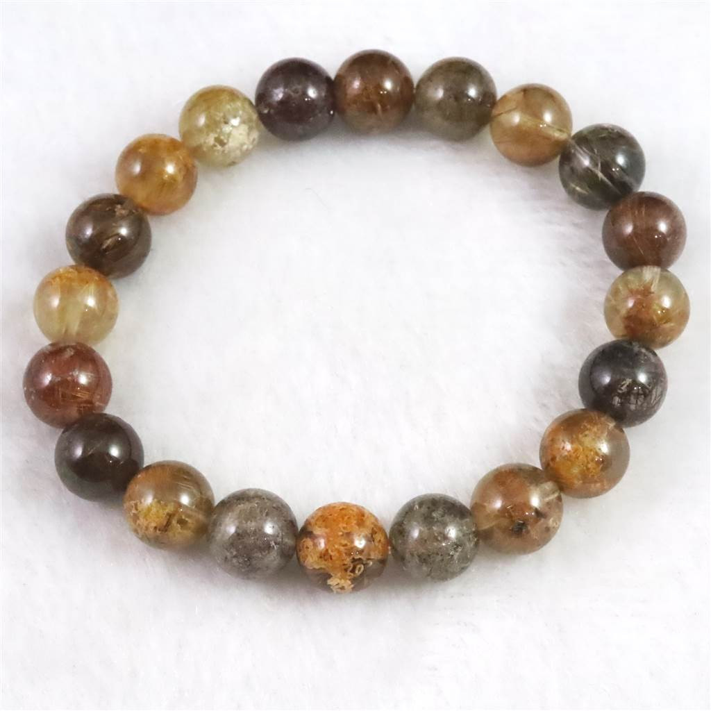 ガーデン ルチル クォーツ AAA+ 庭園針水晶 10mmブレスレット 29.0g　 #12568