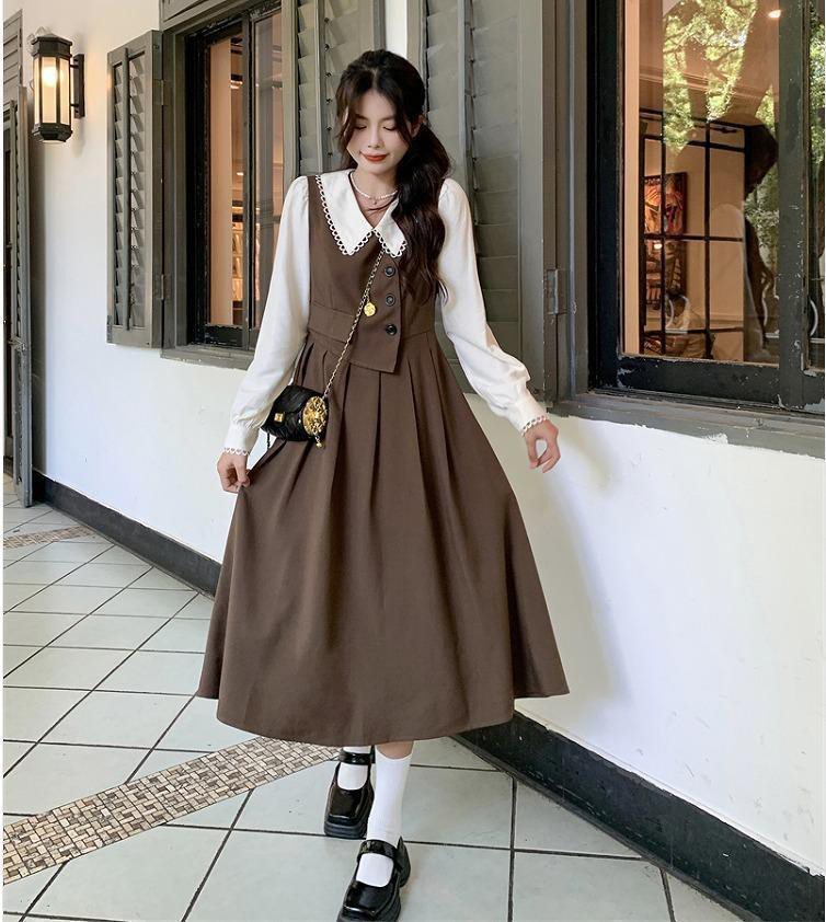 大人気❤️秋冬ゆったりシンプルワンピース　デートにも女子会にも最適