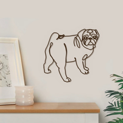 ビーグルのワイヤーアート ウォールステッカー・ウォールデコ
