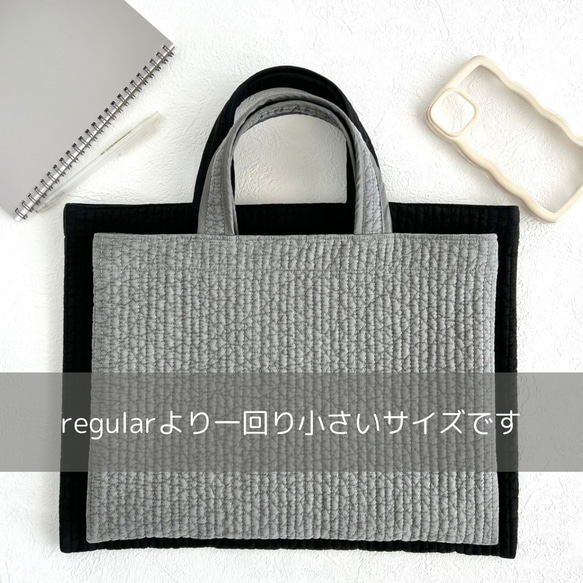 【韓国/ヌビ】ちょっと小さめ♪すっきりきれいめ大人のヌビバッグ【レッスンバッグsmall】サブバッグ /素材の旅2025 7枚目の画像