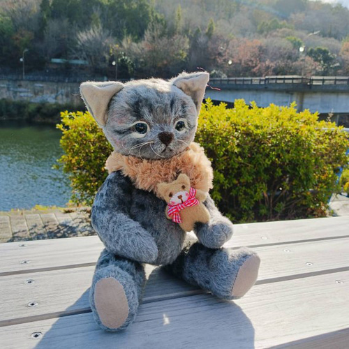 ap様ご予約 抱っこされたがりの猫ぬいぐるみ ぬいぐるみ muku2 通販
