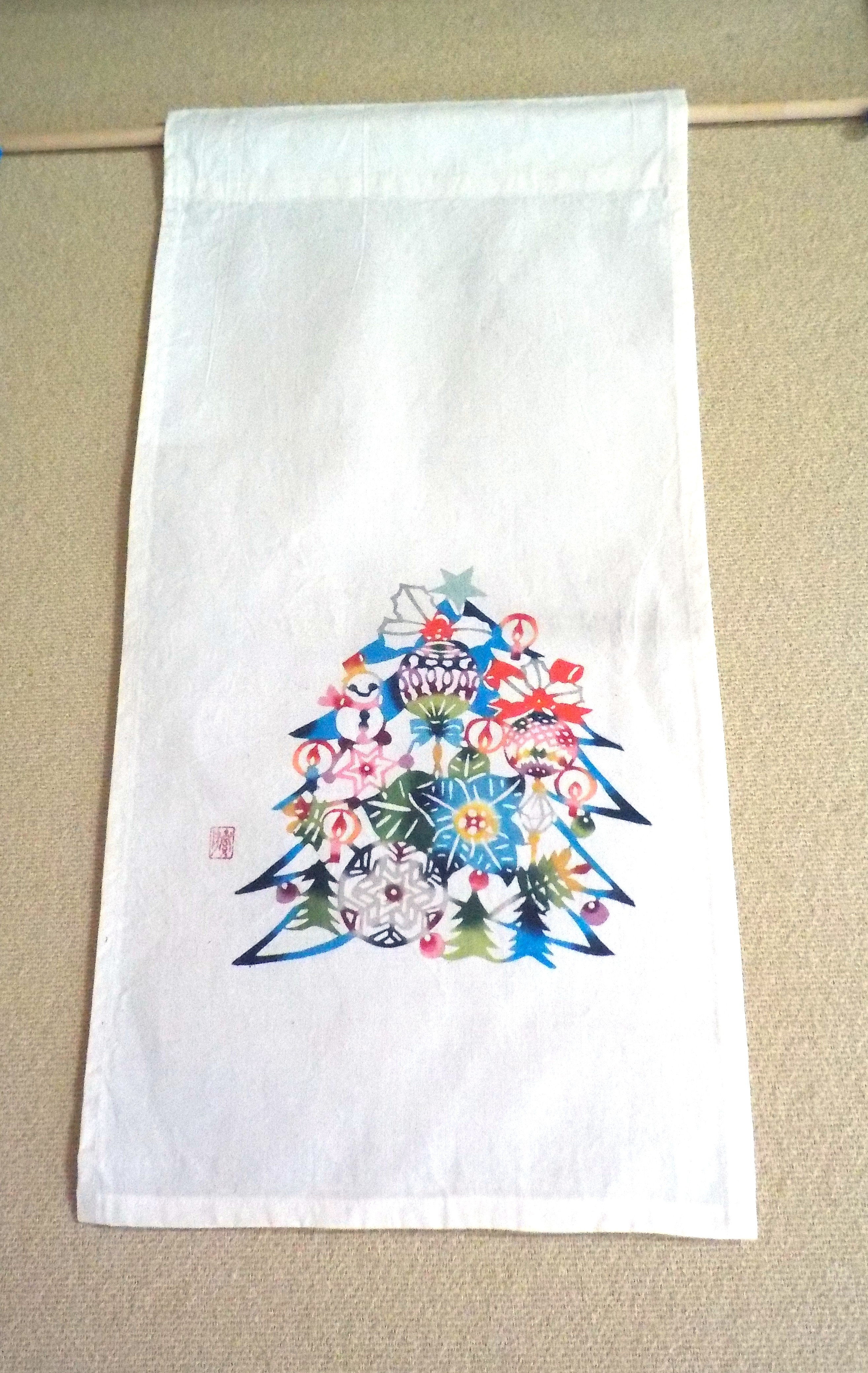 『雪だるまと碧い樅ノ木』冬のびんがた壁掛け