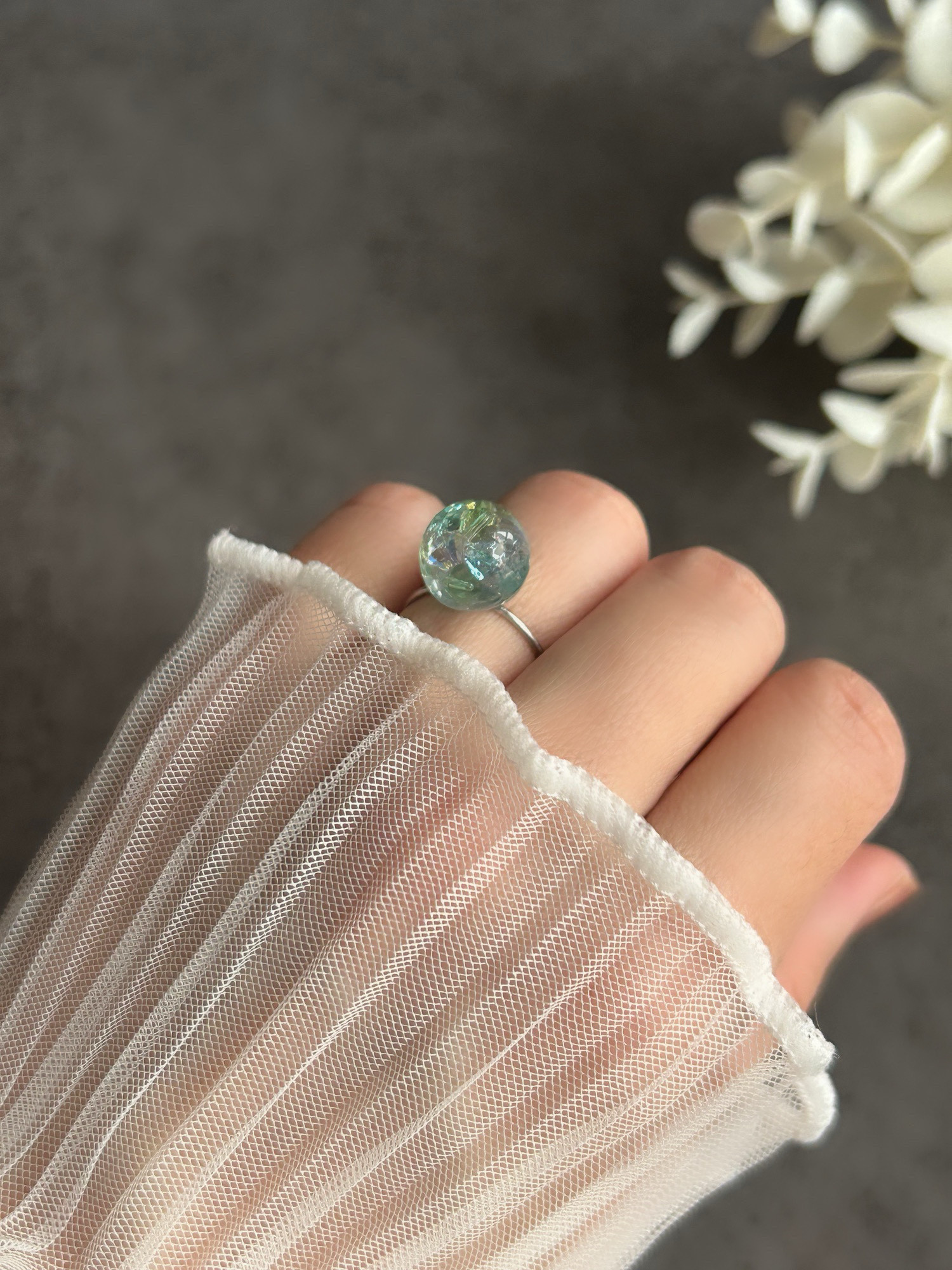 大粒 スワロフスキーリング12ミリ フリーリング サージカルステンレス