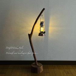 流木インテリア 曲線を描くシンプルな流木スタンド ランタンやエアプラントを飾れる置物 北欧 照明 木材 N62 2枚目の画像