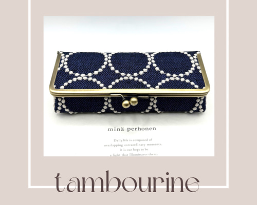 ⚮̈ 受注制作品⚮̈ ミナペルホネン/tambourine/ボックスがま口