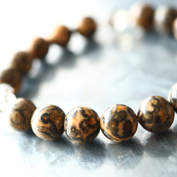 独創的なヒョウ柄☆…☆レオパードスキンジャスパー：10ミリ