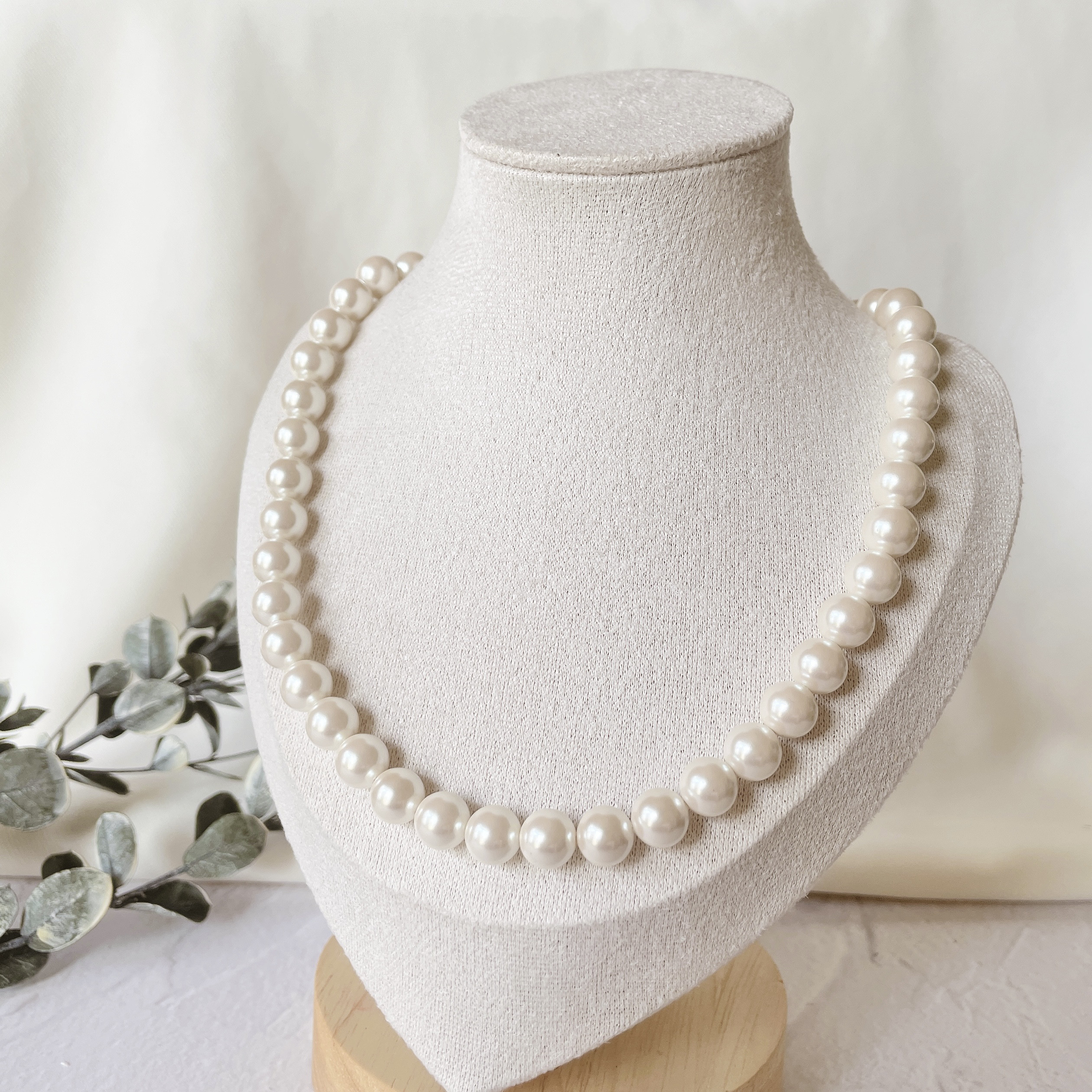 ジャパンヴィンテージパールのシンプルネックレス　長さ調整可能　入学式卒業式に、特別な日に