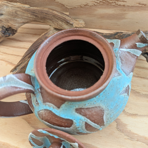 ティーポット トルコブルースプラッシュ ポット・急須 Tomo's pottery
