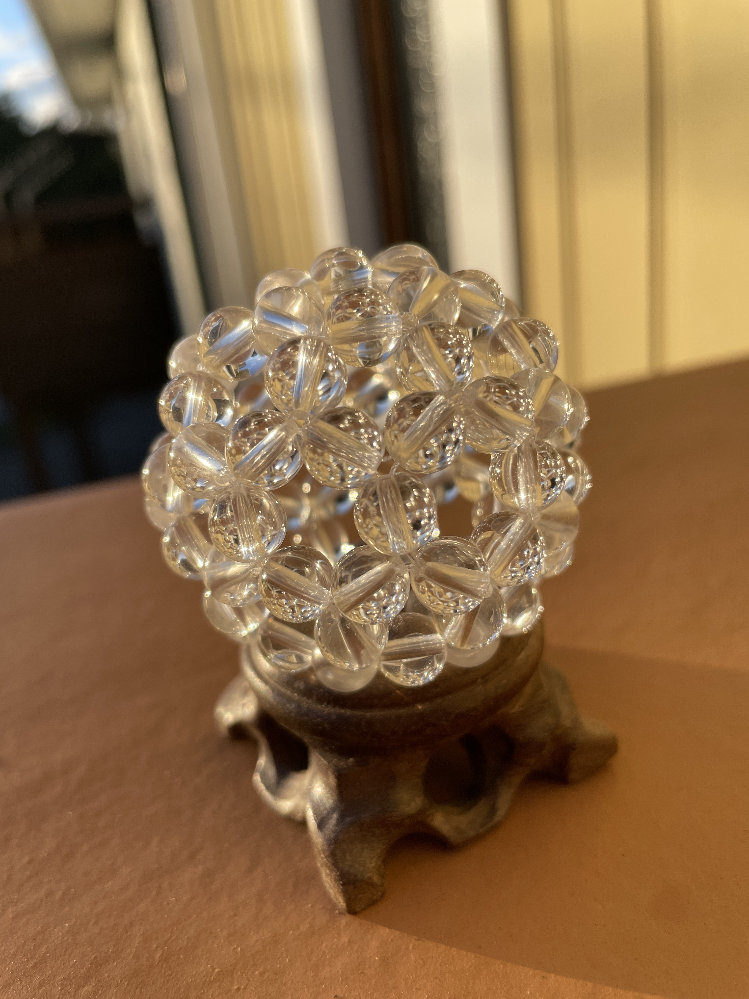 【D05-0728-04】水晶フラーレン♡大サイズ♡ 神聖幾何学♡バッキーボール