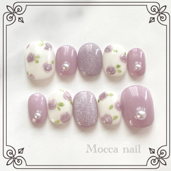 111】ダルメシアン×ネオンピンク フットネイルチップ 選べるデザイン