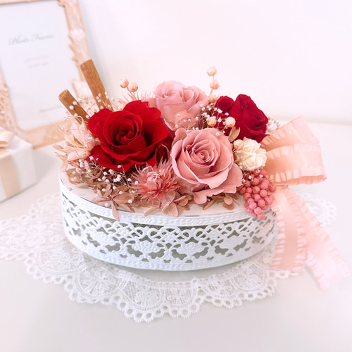 かわいい!!】ロマンティックローズのエレガント特大フラワーリース