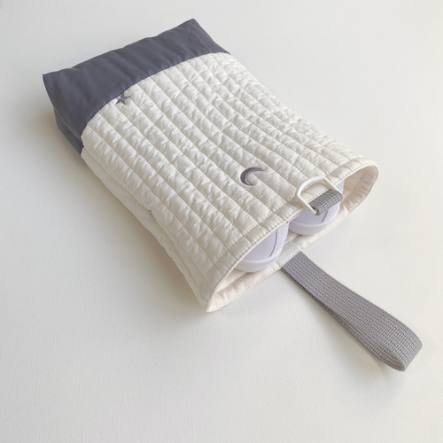 送料無料》 ヌビ 入園入学 3点セット 星 月 ブルーグレー 刺繍