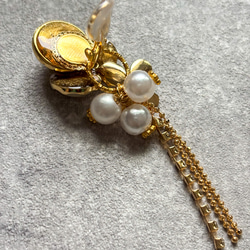 382≫レトロボタンの2wayイヤリング 3枚目の画像