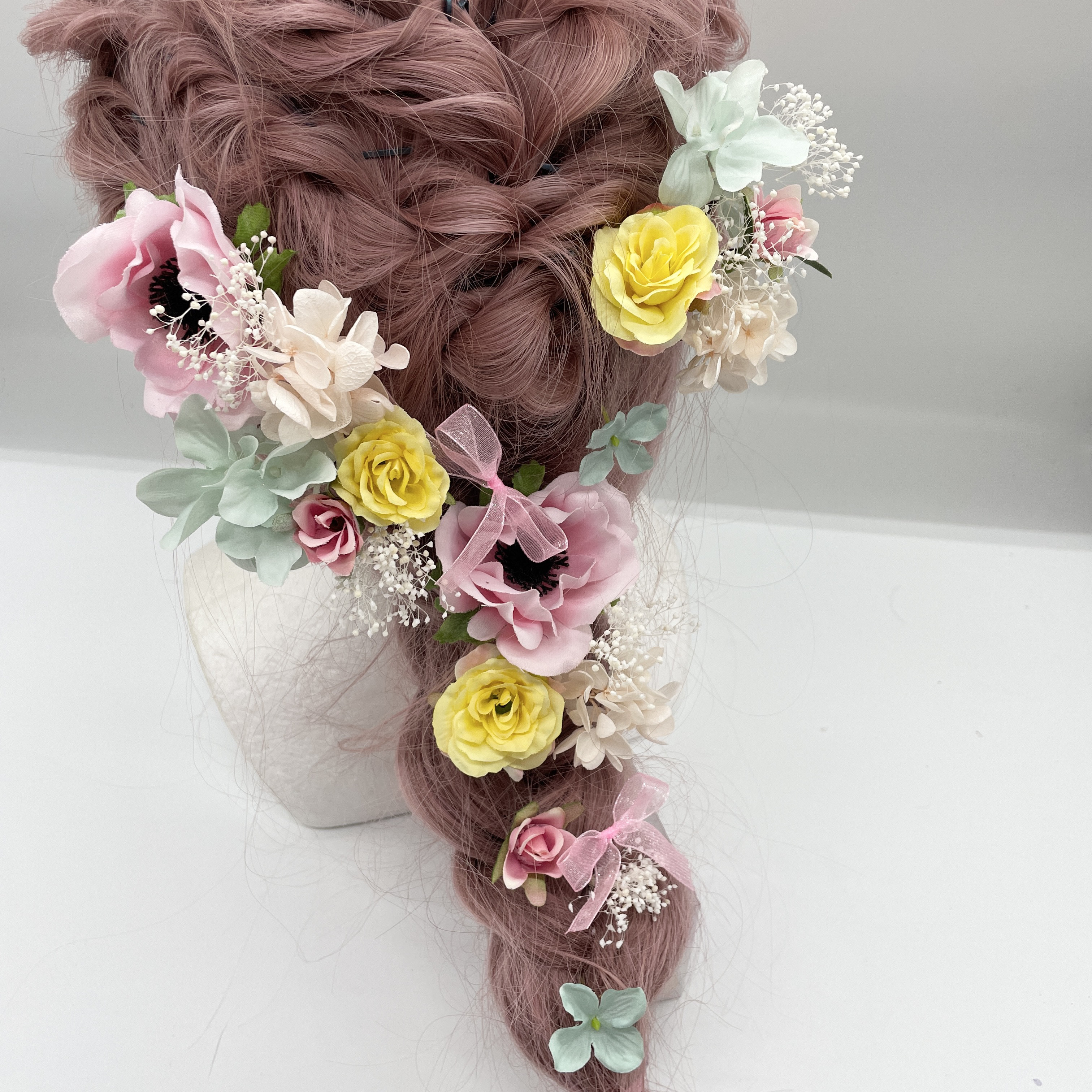 キャンディーカラー　ラプンツェル　髪飾り　ヘッドドレス