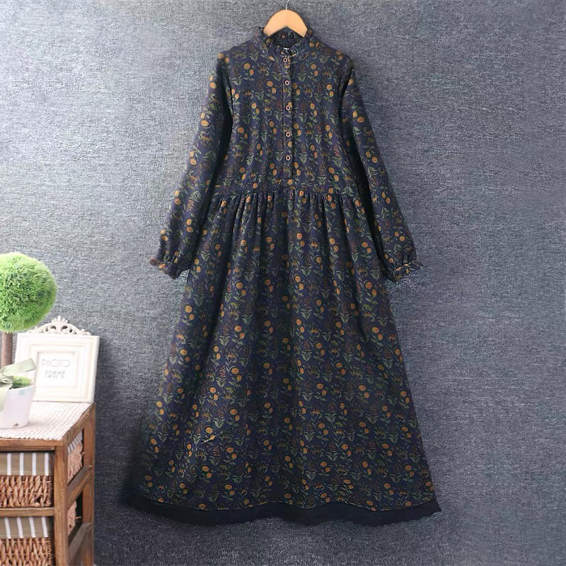 ワンピース 、長袖、冬、ポケット付き、裏起毛 8,260円
