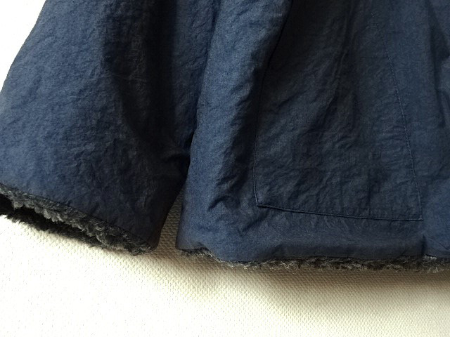 【受注制作】4色展開/コットンタイプライター×ボア　リバーシブルジャンパー