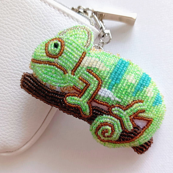 カメレオン チャーム・キーホルダー・バッグチャーム 金具をご選択