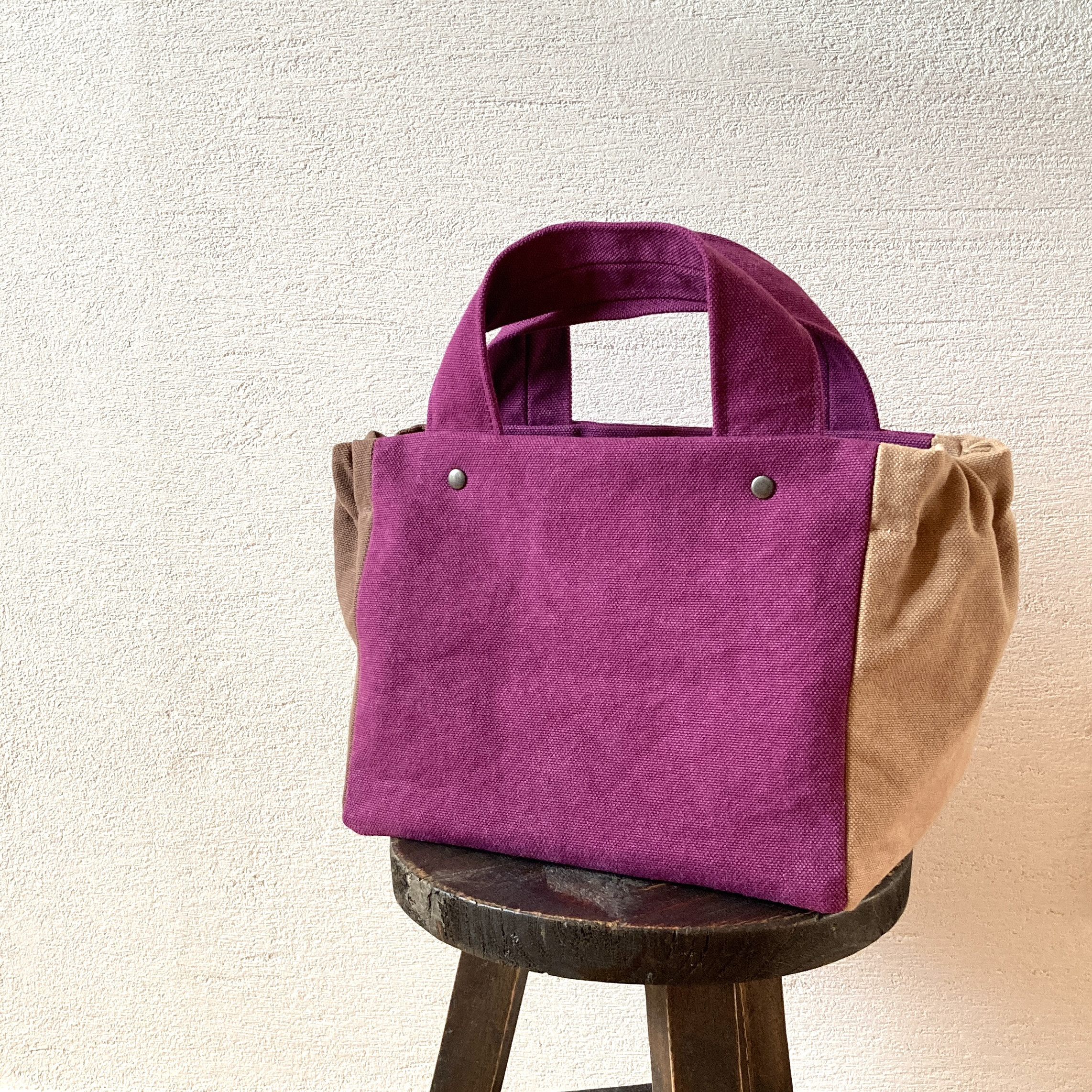 ギャザートート：Colors*Mini（グレープ＆C*D）