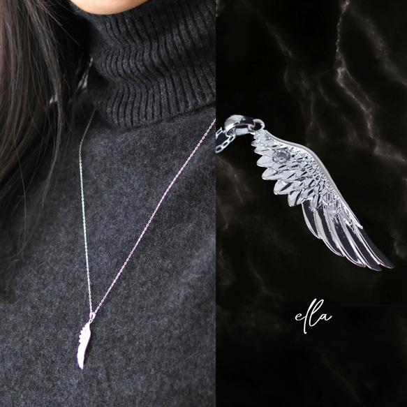 羽根 翼 ユニセックス ネックレス シルバー925 silver925 純銀 羽根 翼 ユニセックス ネックレス シルバー925 silver925 純銀