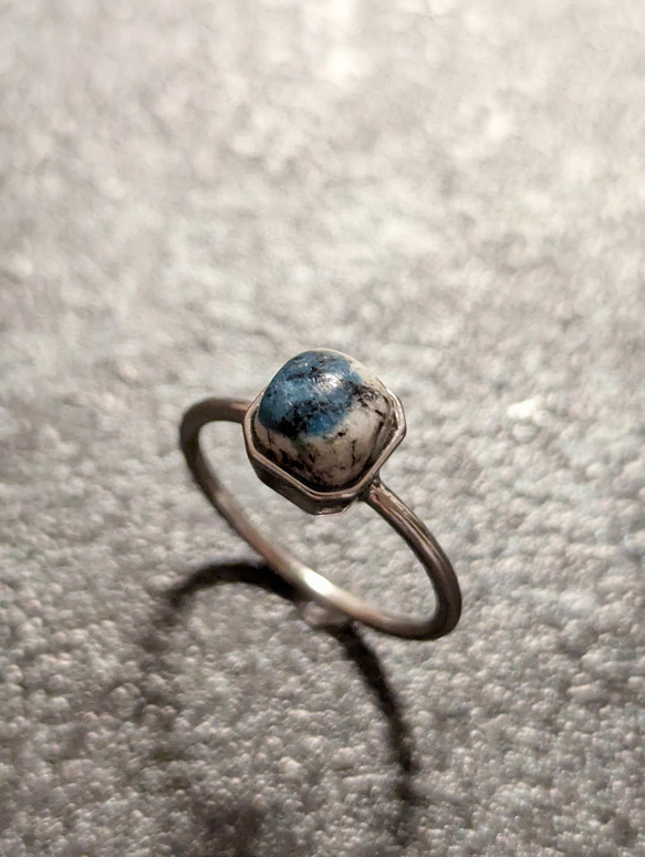 希少石 K2アズライト リング 天然石 リング 天然石 指輪 フリーサイズ