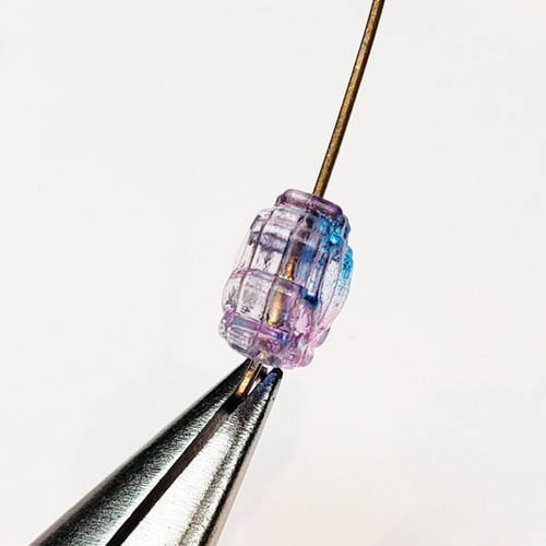 バカラ　クリスタル　ジャスミン大型ベース　高25㎝　東Y6-1016① 20個 アクリルビーズ 蓮 ハス 花 和風 中華 チャイナ シノワズリ
