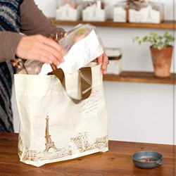 送料無料　エッフェル塔デザインのショッピングバッグ　お試し　1枚　ポイント消費に 2枚目の画像