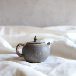 鉄粉のある　急須　アンティークグリーンブルーグレー　陶器 5枚目の画像