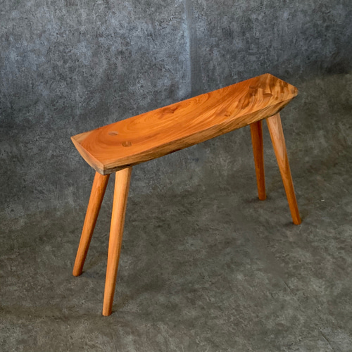 多様な 自然が創り出した芸術品 スポルテッド欅ベンチ 1〜2人用 椅子 椅子(チェア)・スツール