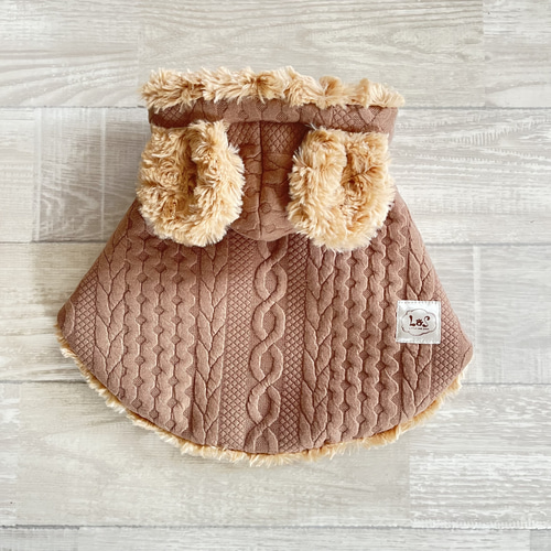 犬服【あったか！くま耳ポンチョ】 ペット服・アクセサリー 犬服屋